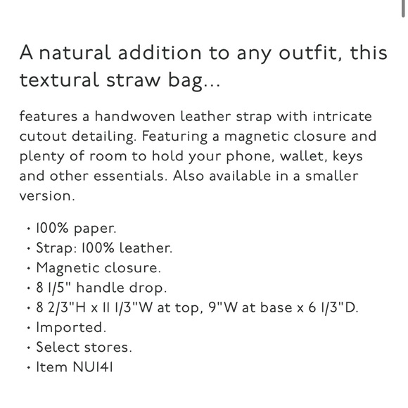 Madewell The Camren Straw Bag with Leather Trim in Sagebrush with gold charms - Picture 5 of 16